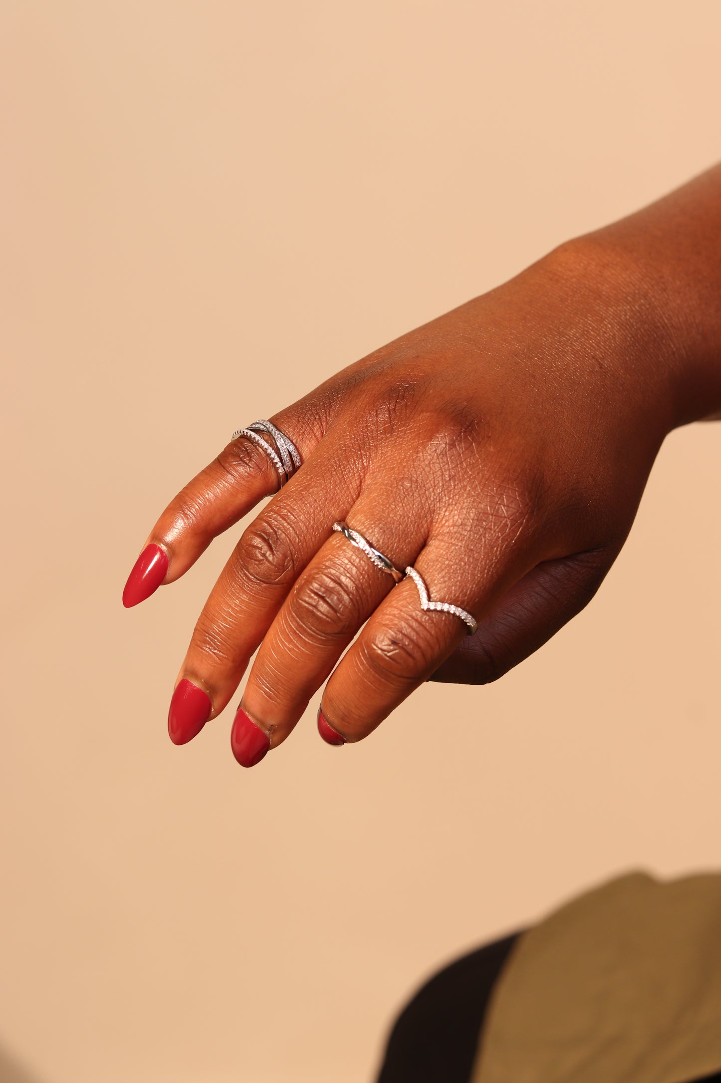 Twist Crystal Band Ring