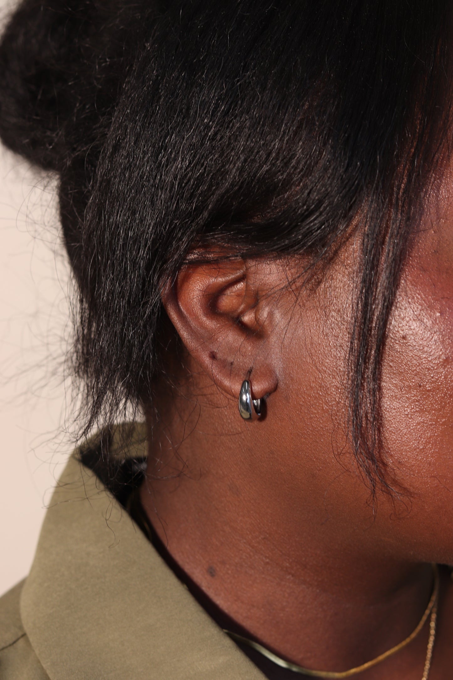 Dome Small Hoops In Silver