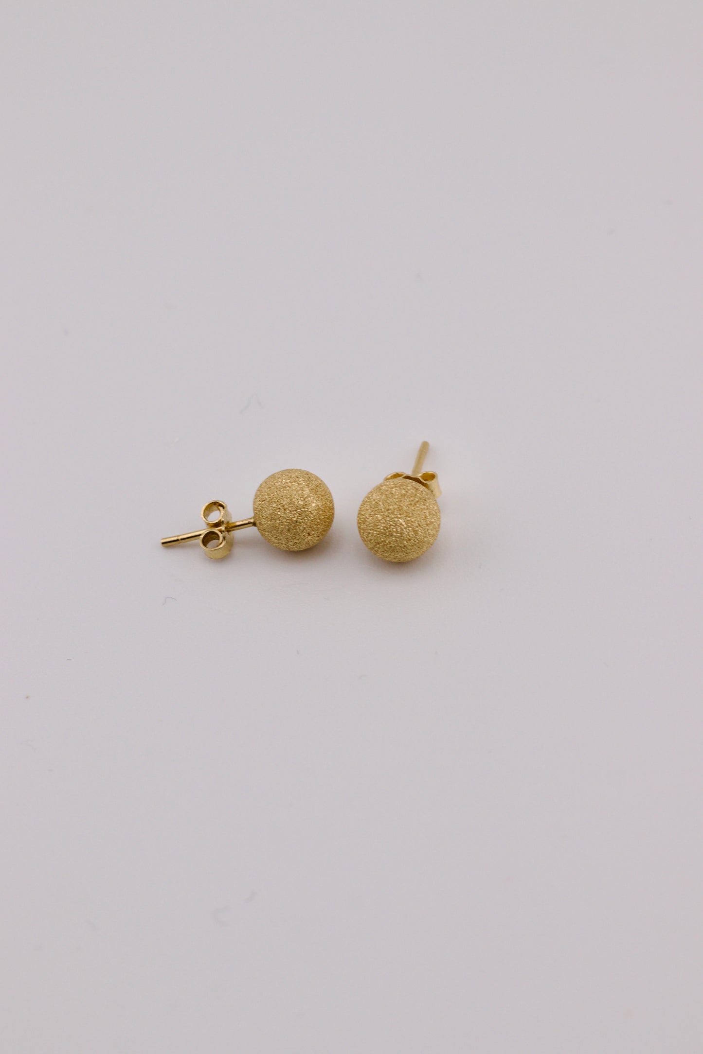 18K Gold Bead Studs