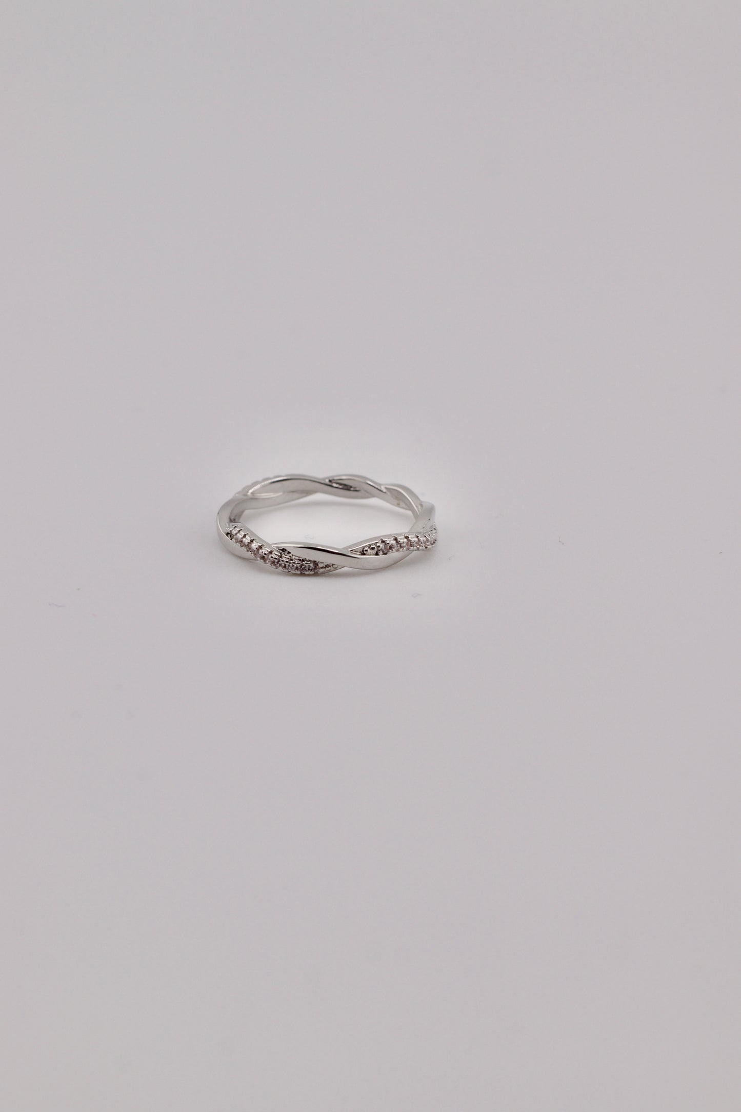 Twist Crystal Band Ring