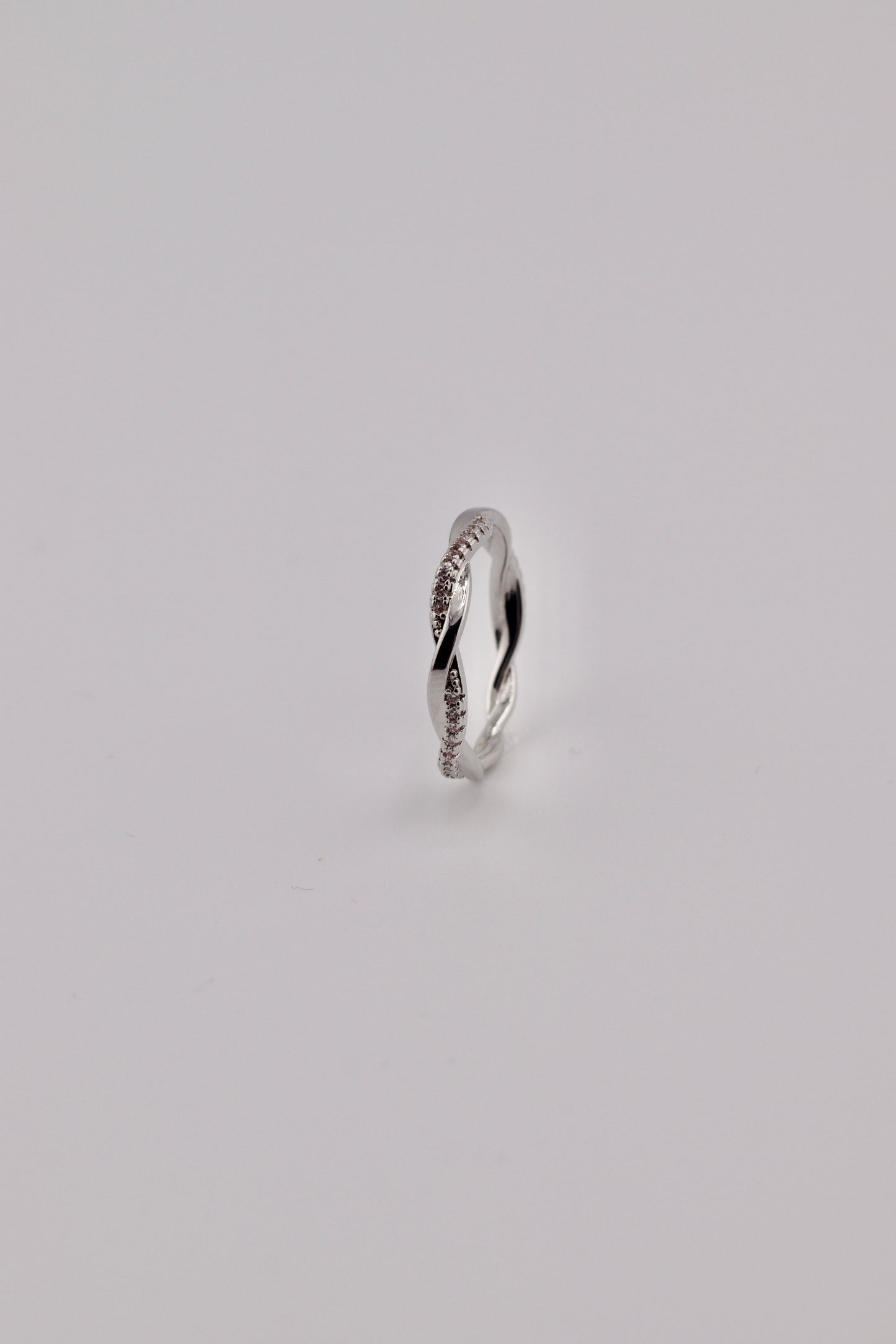 Twist Crystal Band Ring