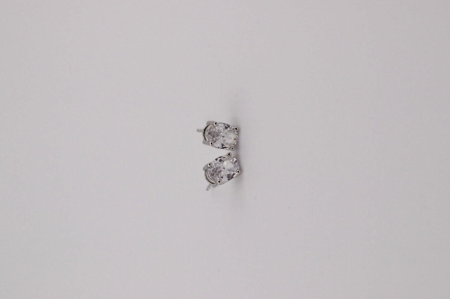 Oval Sterling Silver Studs