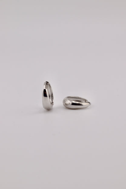 Dome Small Hoops In Silver