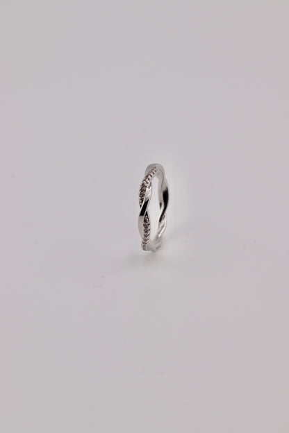 Twist Crystal Band Ring